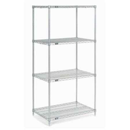 Designed To Furnish Nexel Poly-Z-Brite Wire Shelving - Clear - 24 x 21 x 74 in. DE3493648